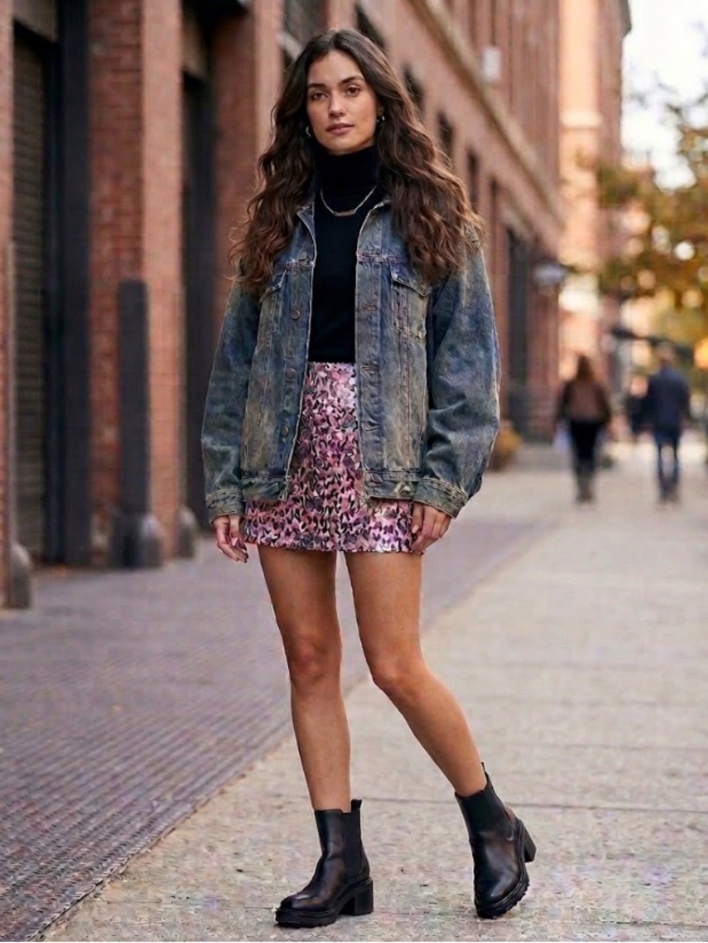 NWT Free People Pink Leopard Print Sequin Mini Skirt